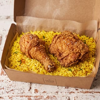 Lunch Special Two Piece Chicken & Rice Box