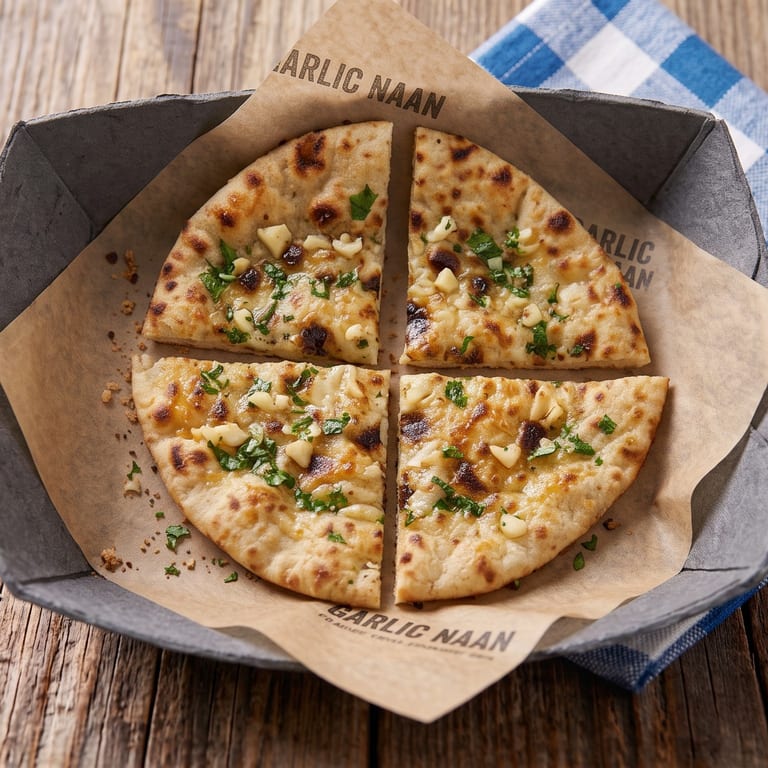 Delicious Garlic Naan Awaits